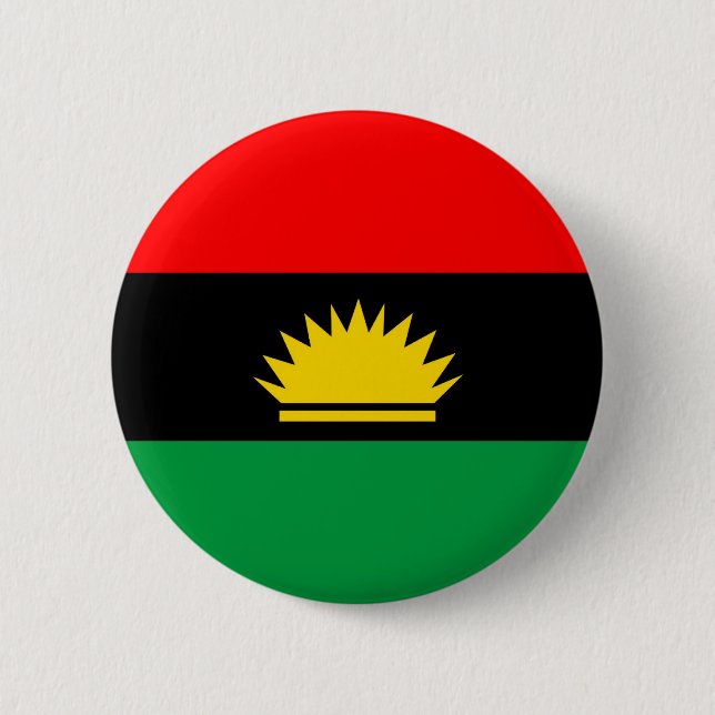 Biafra republic minority people ethnic flag 6 cm round badge (Front)