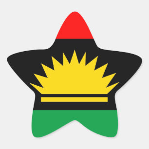 Biafra republic minority people ethnic flag star sticker