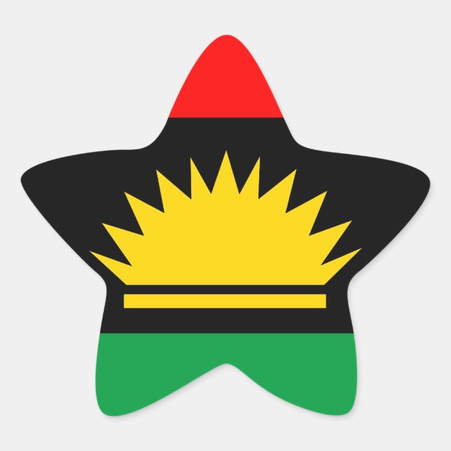 Biafra republic minority people ethnic flag star sticker (Front)
