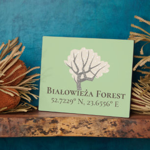 Białowieża Forest Latitude & Longitude Plaque