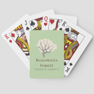 Białowieża Forest Latitude & Longitude  Playing Cards