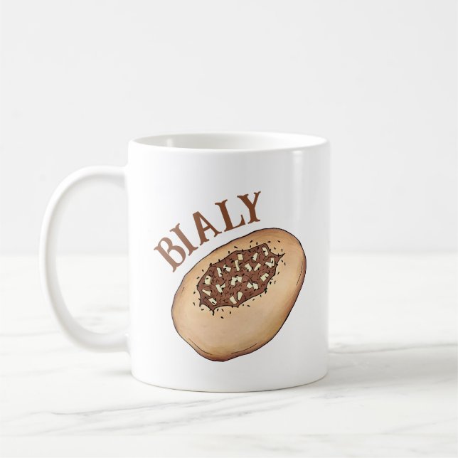 Bialy Jewish Bakery Onion Bread Poland Polish Food Coffee Mug (Left)