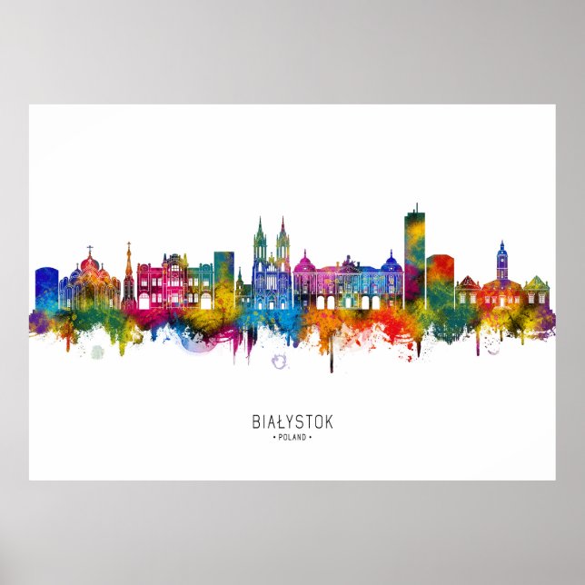Białystok Poland Skyline Poster (Front)