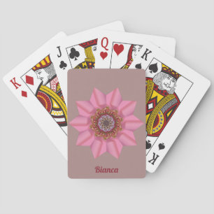 ~ BIANCA~ 3D Pink Star Design ~ Original Playing Cards
