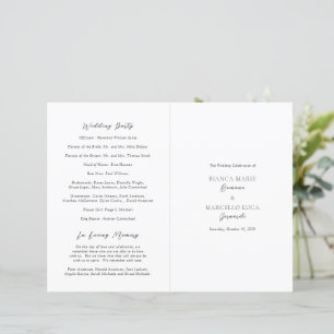 Bianca Elegant Wedding Program