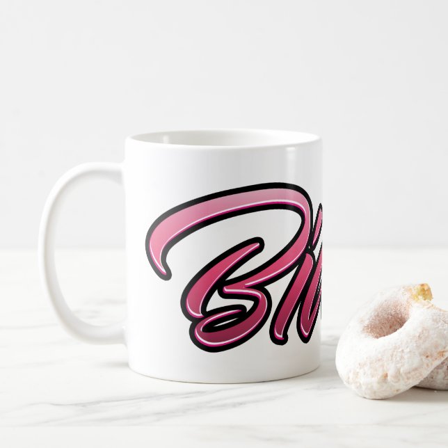 Bianca faded pink cup tea cup coffee cup (With Donut)