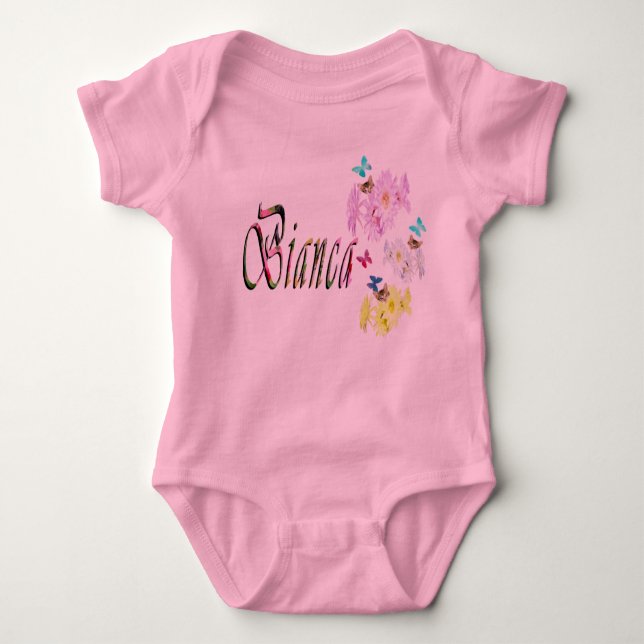 Bianca Girls Name Logo, Baby Bodysuit (Front)