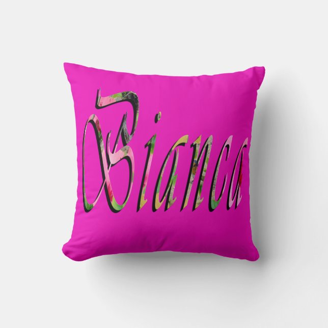 Bianca Girls Name Logo, Cushion (Front)