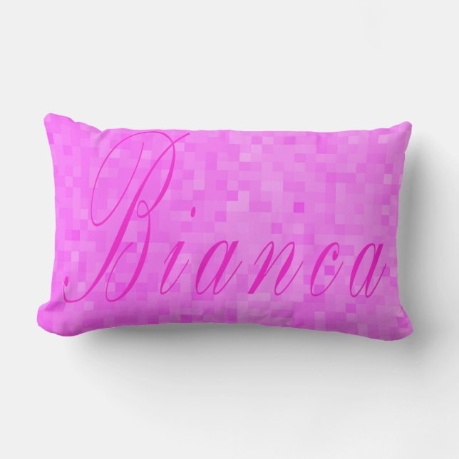 Bianca Girls Name Logo, Lumbar Cushion (Front)