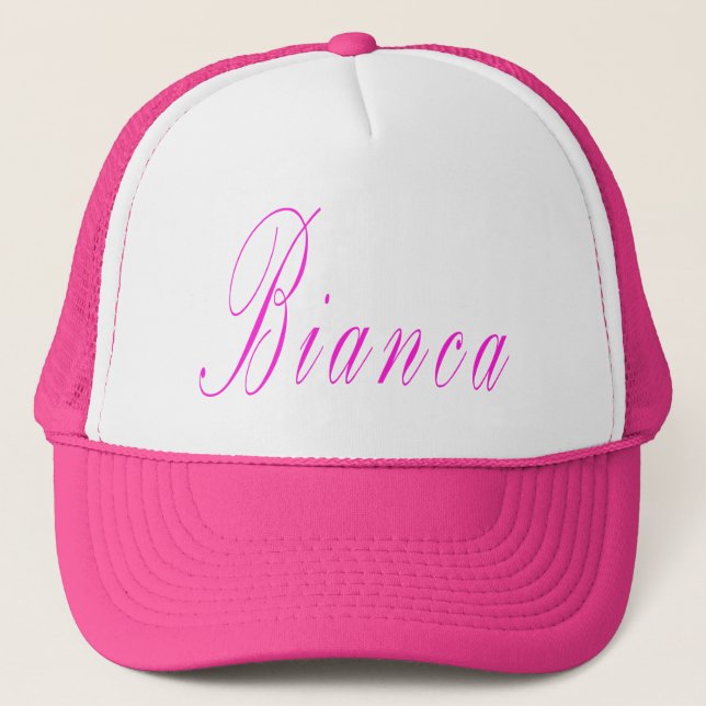 Bianca Girls Name Logo, Trucker Hat (Front)
