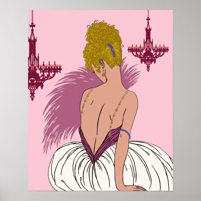 Bianca in Pink & Burgundy Poster (Front)