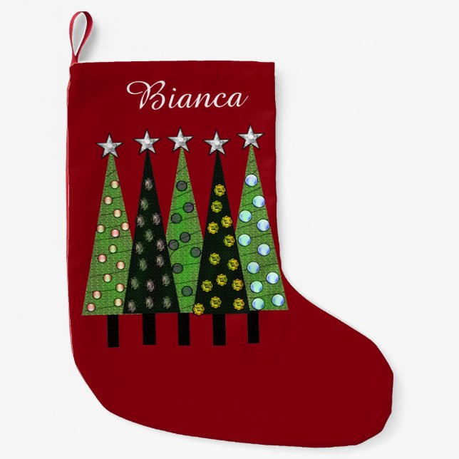 Bianca Personalised Christmas Tree Stocking (Front)