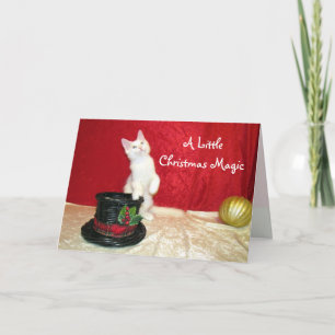 Bianca's Magic Hat Maine Coon Cat Christmas Card