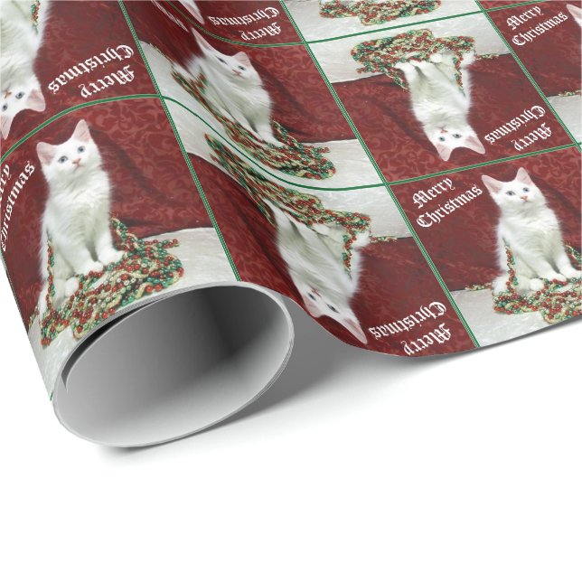 Bianca's Maine Coon Christmas Cat / Kitten Wrapping Paper (Roll Corner)