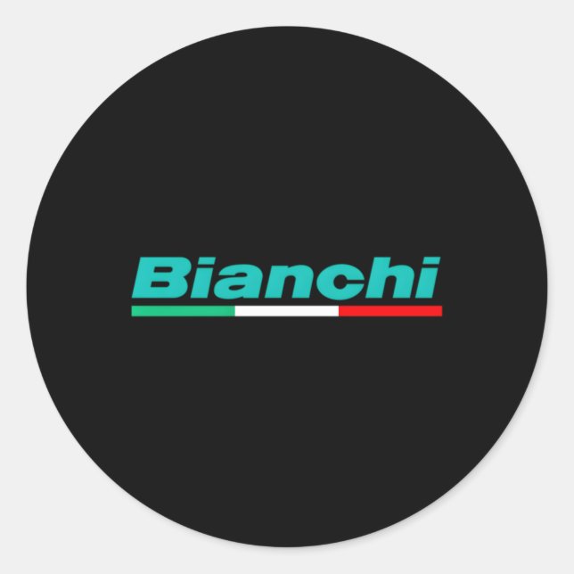 Bianchi Italian Bikes Classic Round Sticker (Front)