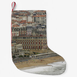 Biarritz beach, Belle Époque architecture. Small Christmas Stocking