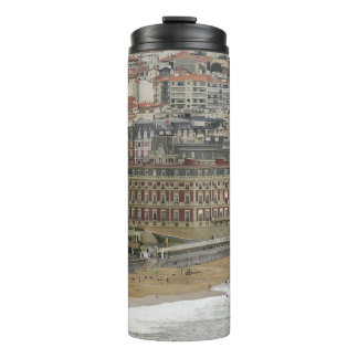 Biarritz beach, Belle Époque architecture. Thermal Tumbler