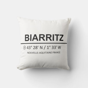 Biarritz Coordinaten - Biarritz Coordinates Cushion