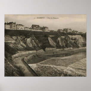 Biarritz Côte des Basque France Poster