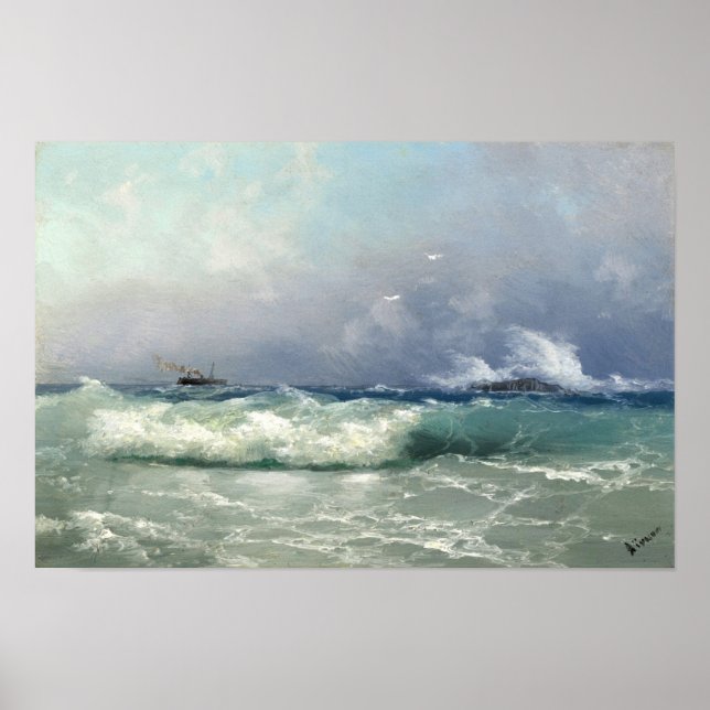 Biarritz,  Ivan Konstantinovich Aivazovsky Poster (Front)