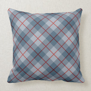 Bias Plaid Blue-Red Stripe Cushion