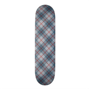 Bias Plaid Blue-Red Stripe Skateboard