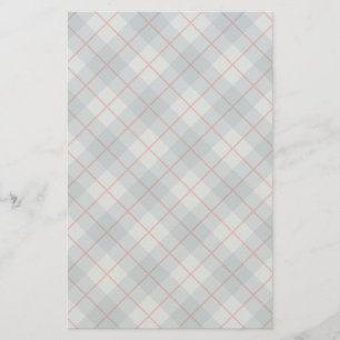 Bias Plaid Blue-Red Stripe Stationery