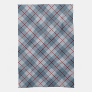 Bias Plaid Blue-Red Stripe Tea Towel