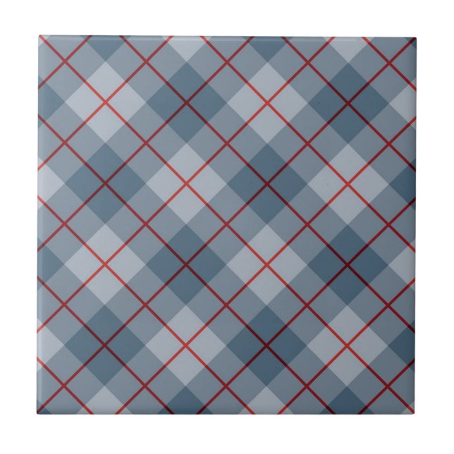 Bias Plaid Blue-Red Stripe Tile (Front)