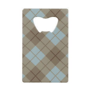 Bias Plaid in Blue and Brown