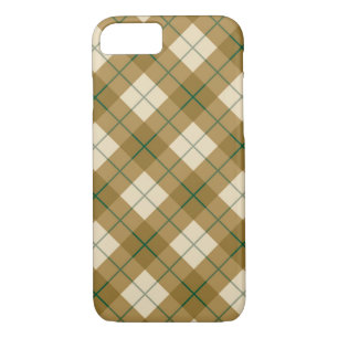 Bias Plaid in Gold with Green Stripe iPhone 8/7 Case