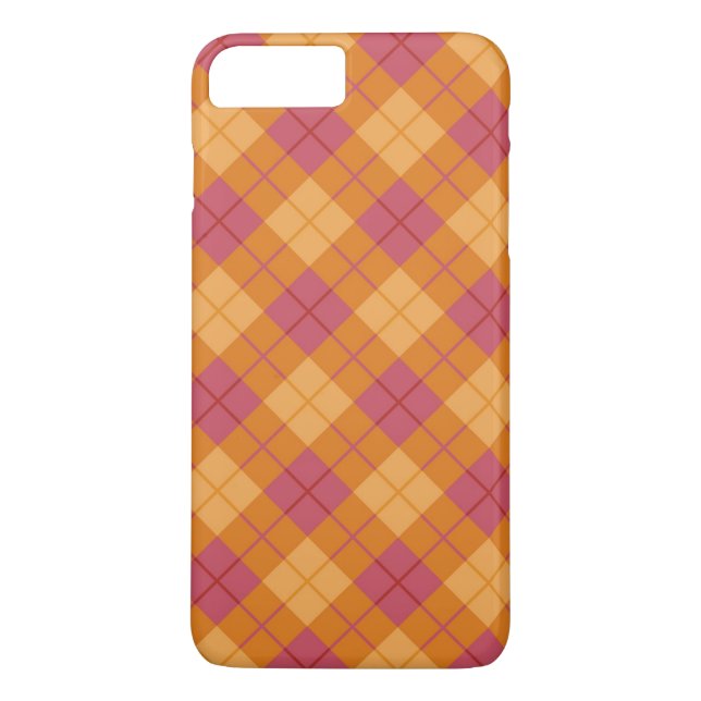 Bias Plaid in Orange and Pink Case-Mate iPhone Case (Back)