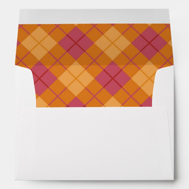 Bias Plaid in Orange and Pink Envelope (Back (Bottom))
