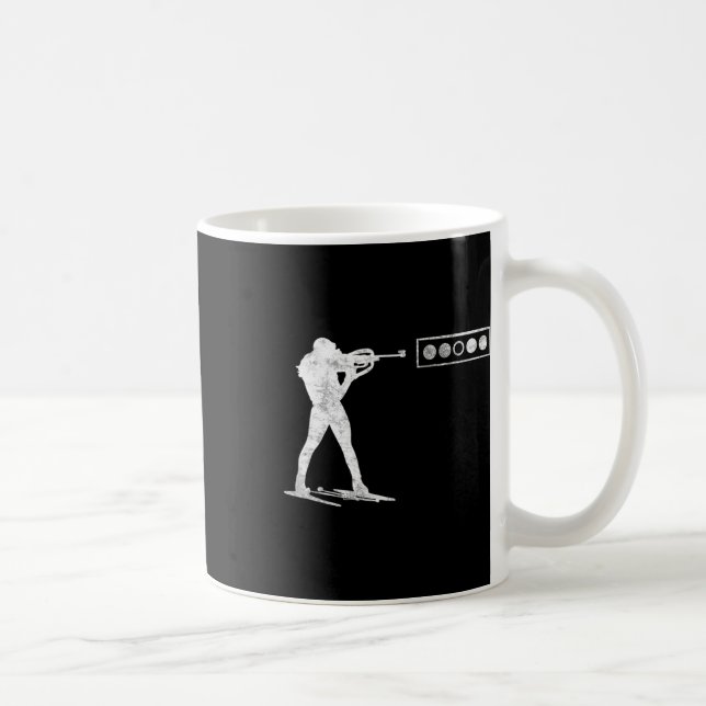 Biathlet At The Shooting Range  Coffee Mug (Right)