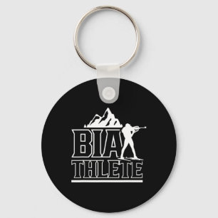 Biathlete Biathlons Sports Biathlon Key Ring