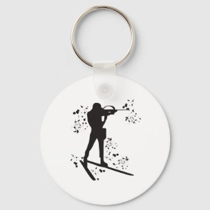 Biathlete Nordic Skiing Biathlon 10 Key Ring