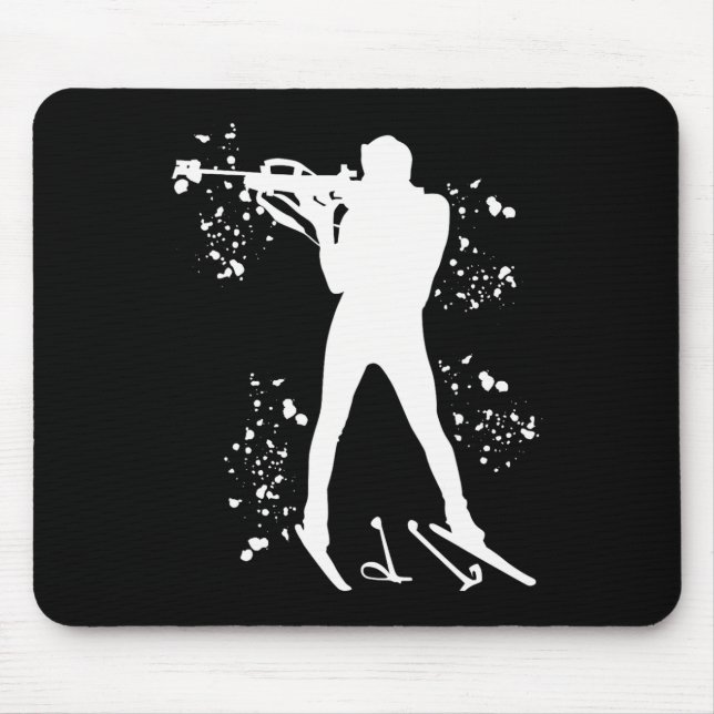 Biathlete Nordic Skiing Biathlon 1  Mouse Pad (Front)