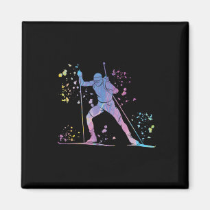 Biathlete Nordic Skiing Biathlon 20 Magnet