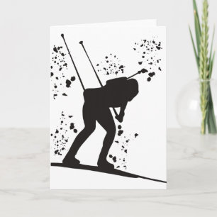 Biathlete Nordic Skiing Biathlon _25 Card