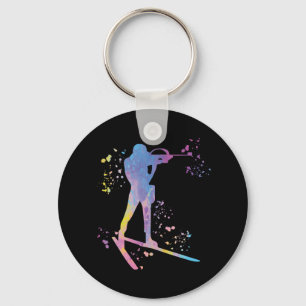 Biathlete Nordic Skiing Biathlon 29 Key Ring