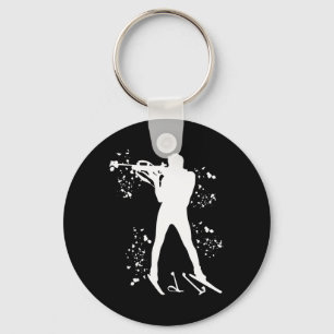 Biathlete Nordic Skiing Biathlon _2 Key Ring