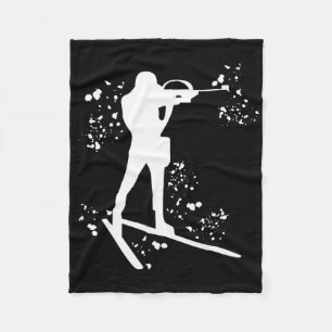 Biathlete Nordic Skiing Biathlon 31  Fleece Blanket