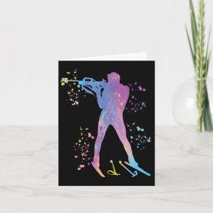 Biathlete Nordic Skiing Biathlon 3 Card