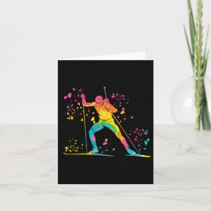Biathlete Nordic Skiing Biathlon 7 Card