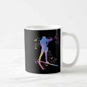 Biathlete nordic skiing biathlon coffee mug