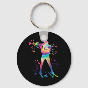 Biathlete Nordic Skiing Biathlon Key Ring
