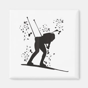 Biathlete nordic skiing biathlon magnet