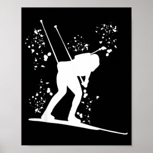 Biathlete nordic skiing biathlon poster