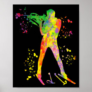 Biathlete nordic skiing biathlon poster