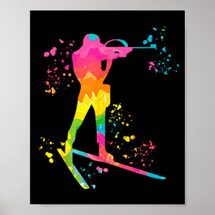 Biathlete nordic skiing biathlon poster